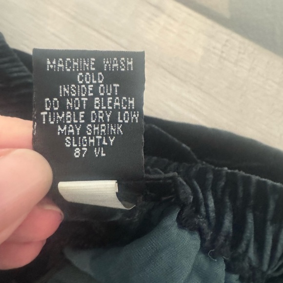 Eileen Fisher Crushed Velvet Pull On Pants High Rise Dressy Festive Small *READ - Picture 10 of 11